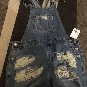 Plus size Forever 21 short overalls